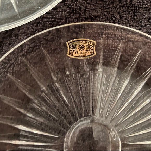 Val St. Lambert ‘Balmoral pattern’ Crystal Bread & Butter Plates 5 3/4” - Picture 5 of 9